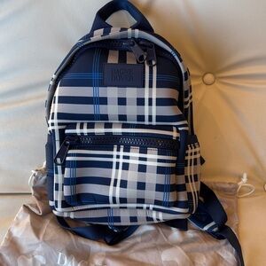Dagne Dover Small Dakota Blue & Gray Plaid Backpack (RARE)